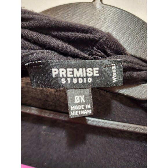 Premise Studio 0X Womens Solid Black Cardigan Duster Office  Career Lightweight - Picture 6 of 12